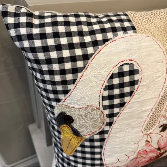 Carol Van Dyke Anthropologie Patchwork swan feather pillow - Picture 2 of 10